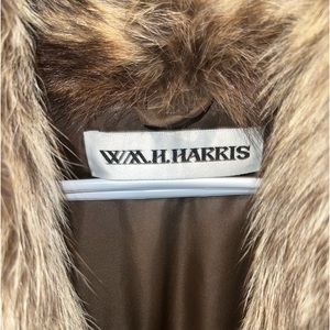WH HARRIS raccoon COAT